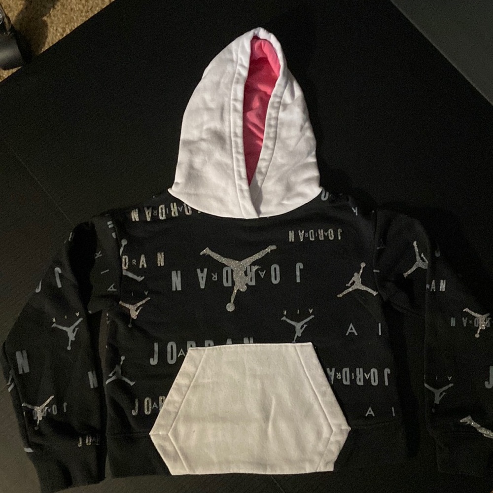 Jordan Kids Black & White Logo Hoodie